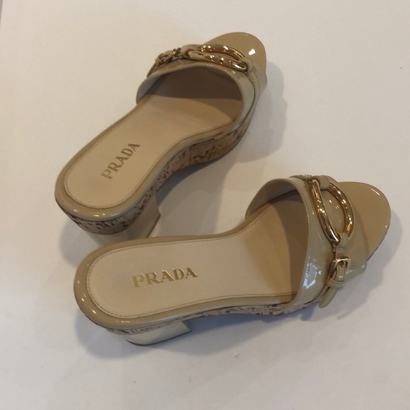Prada Platforms, Cream, 9.5 B - Picture 4 of 4